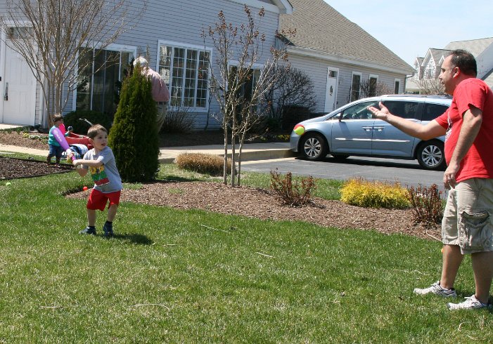 Beginning his swing